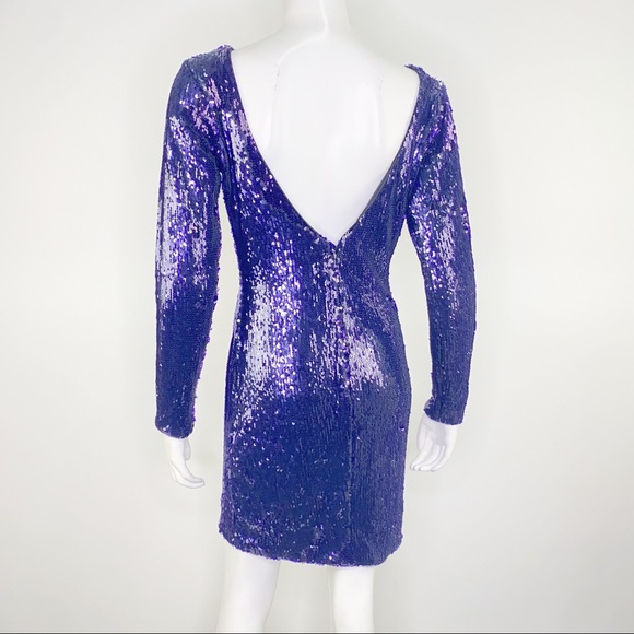 Dress The Population Fran Sequin Mini Dress Large - Picture 4 of 7